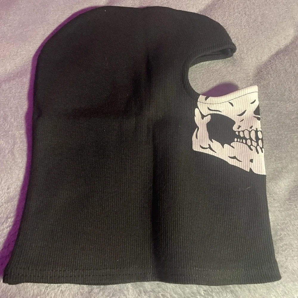 Black balaclava with Skull Design
